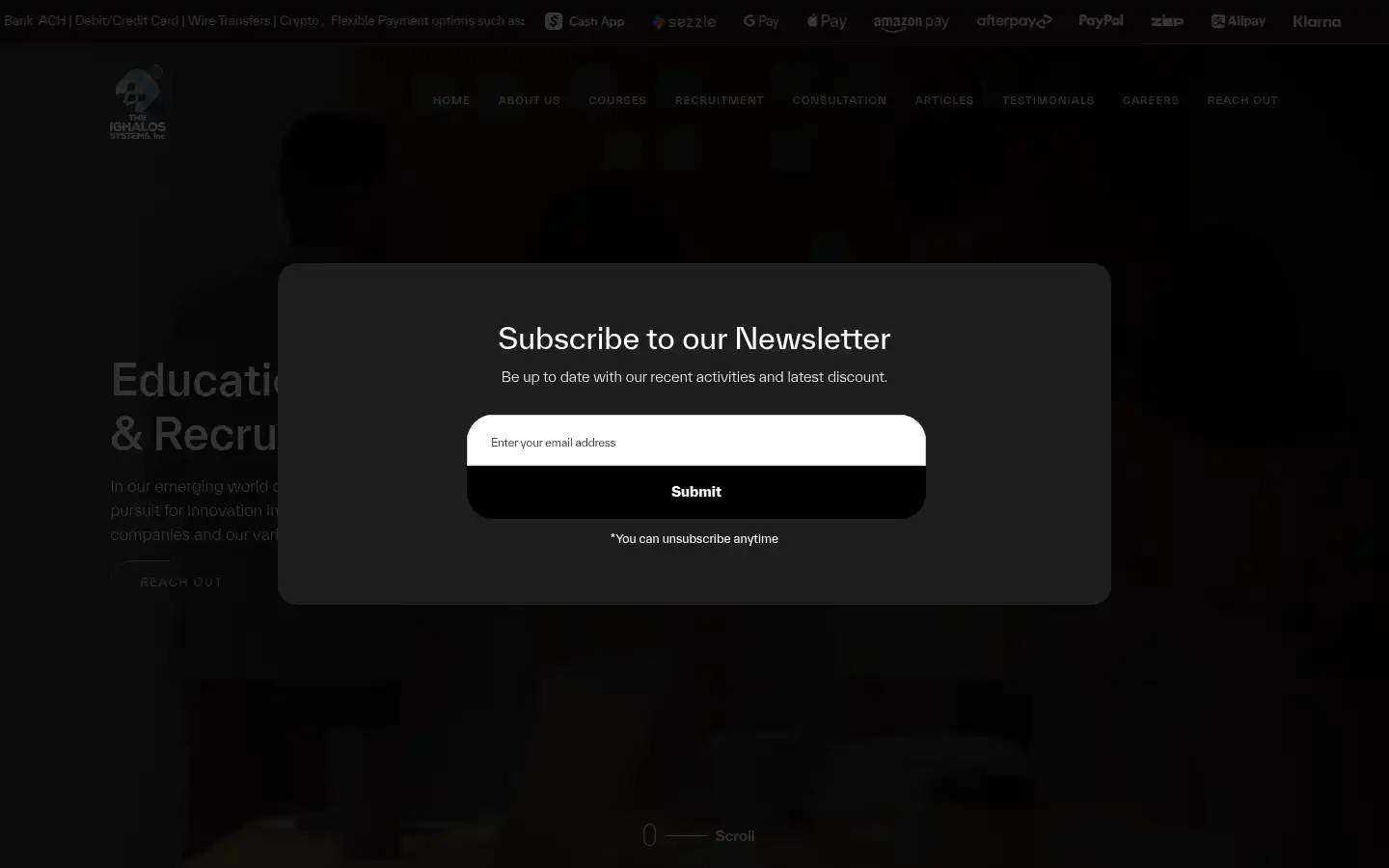 Screenshot of theighalossystems.com