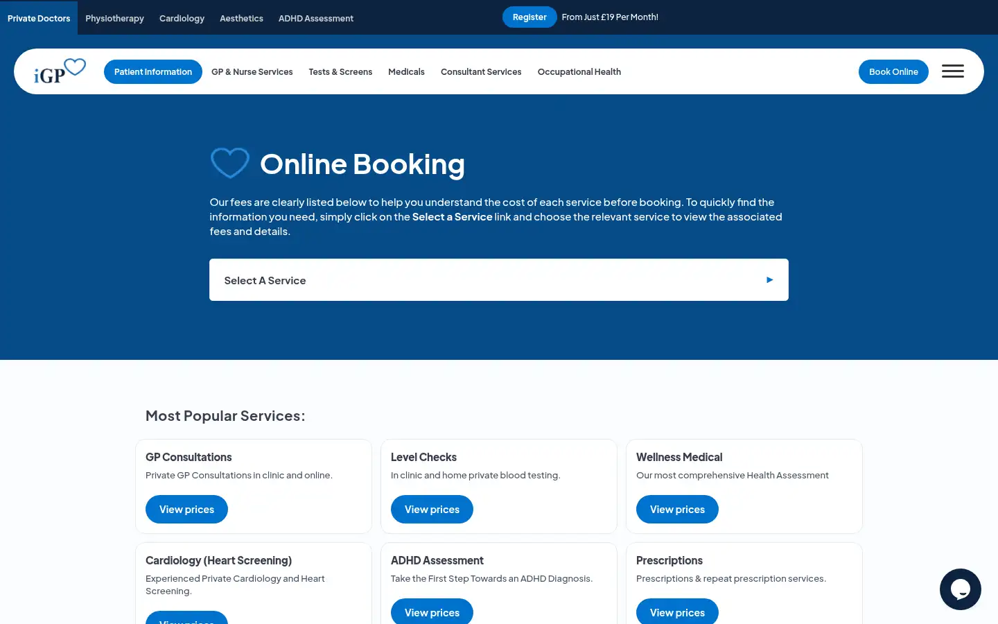 Screenshot of theigp.co.uk