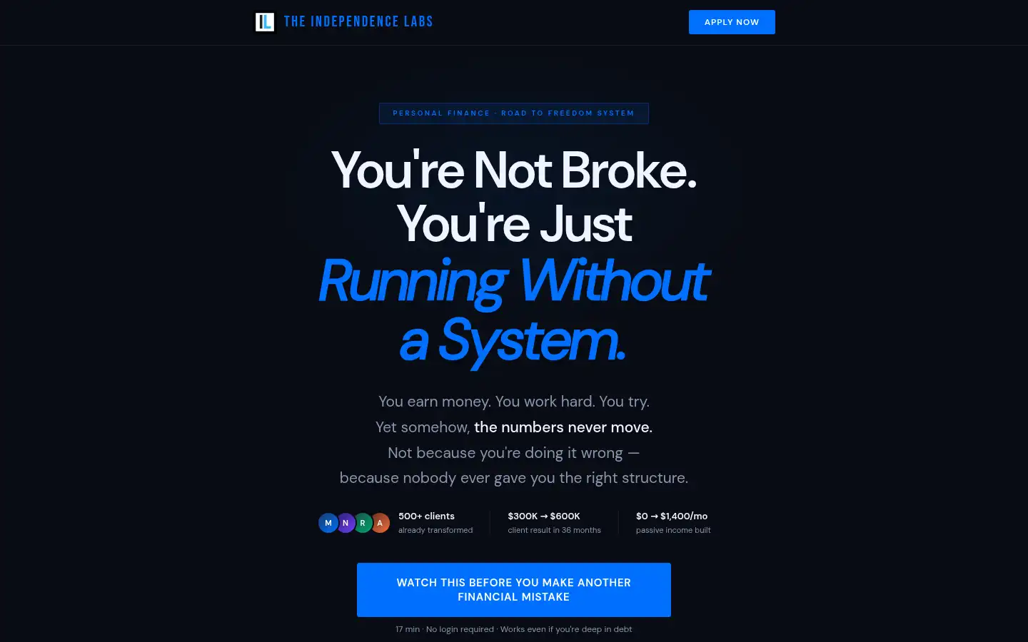 Screenshot of theindependencelabs.com