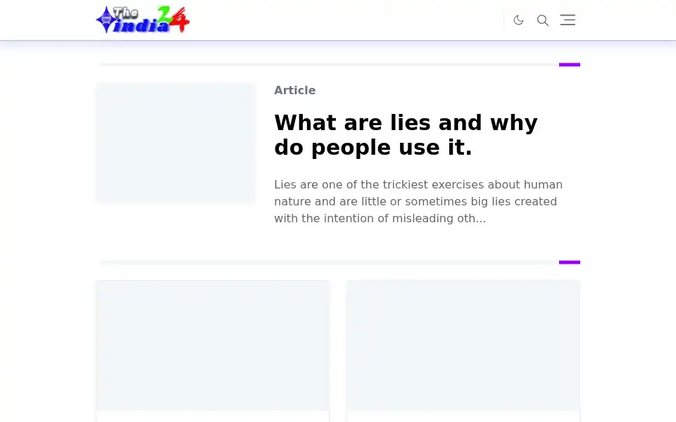 Screenshot of theindia24.com