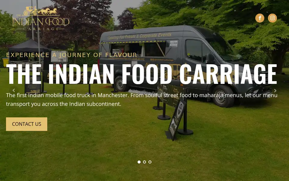 Screenshot of theindianfoodcarriage.com