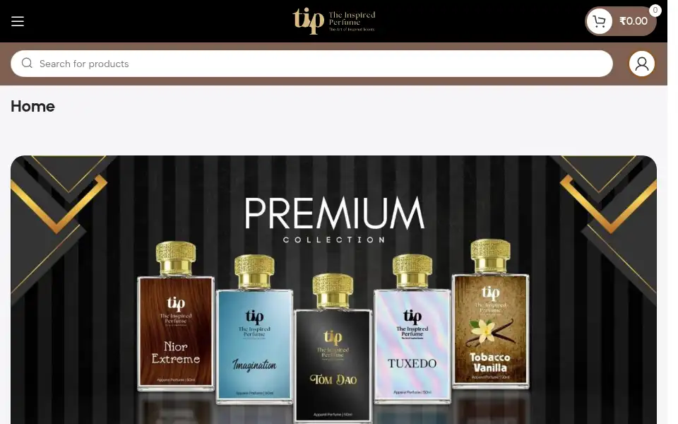 Screenshot of theinspiredperfume.com