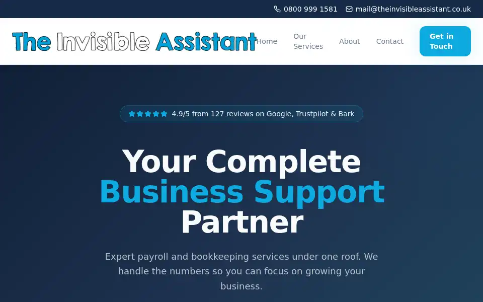 Screenshot of theinvisibleassistant.co.uk