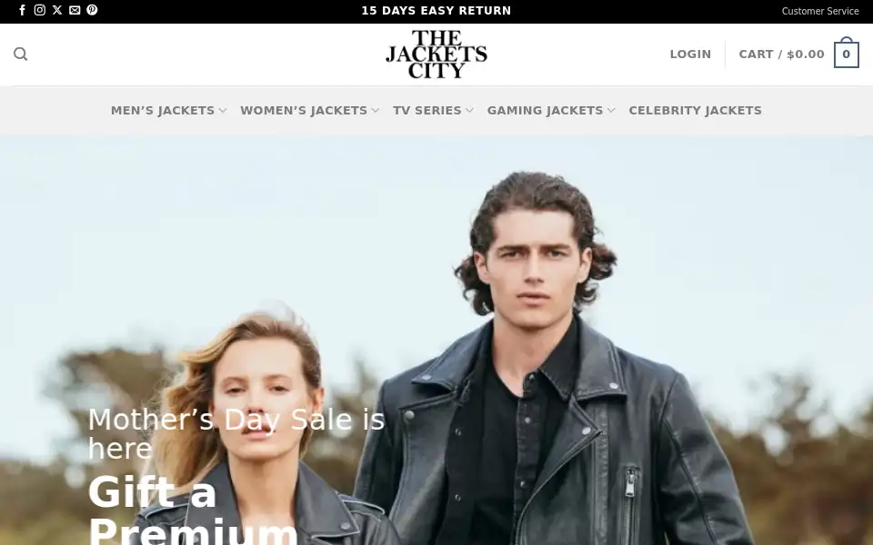 Screenshot of thejacketscity.com