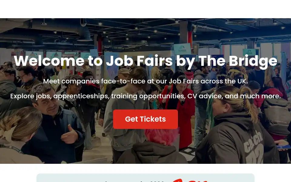 Screenshot of thejobfairs.co.uk