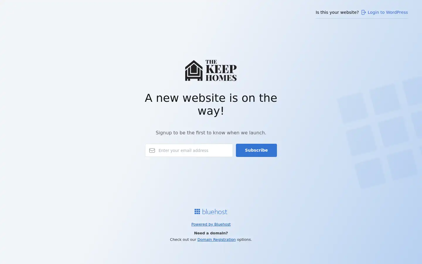 Screenshot of thekeephomes.com