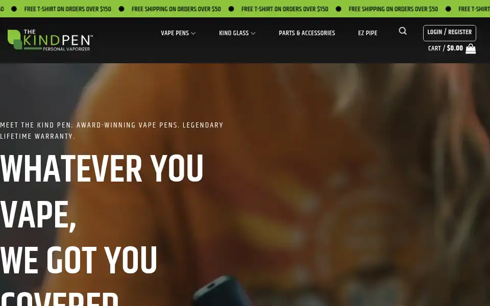 Screenshot of thekindpen.com