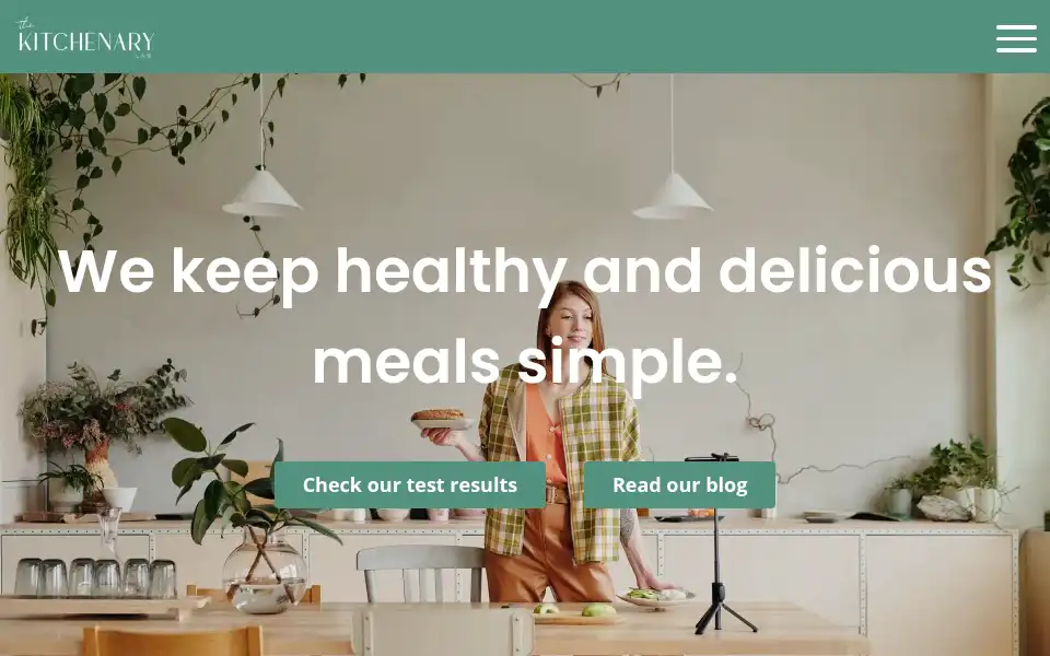 Screenshot of thekitchenarylab.com