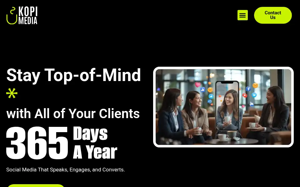 Screenshot of thekopimedia.com