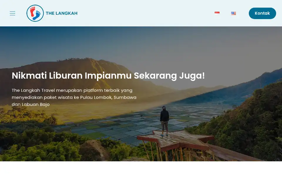 Screenshot of thelangkahtravel.com