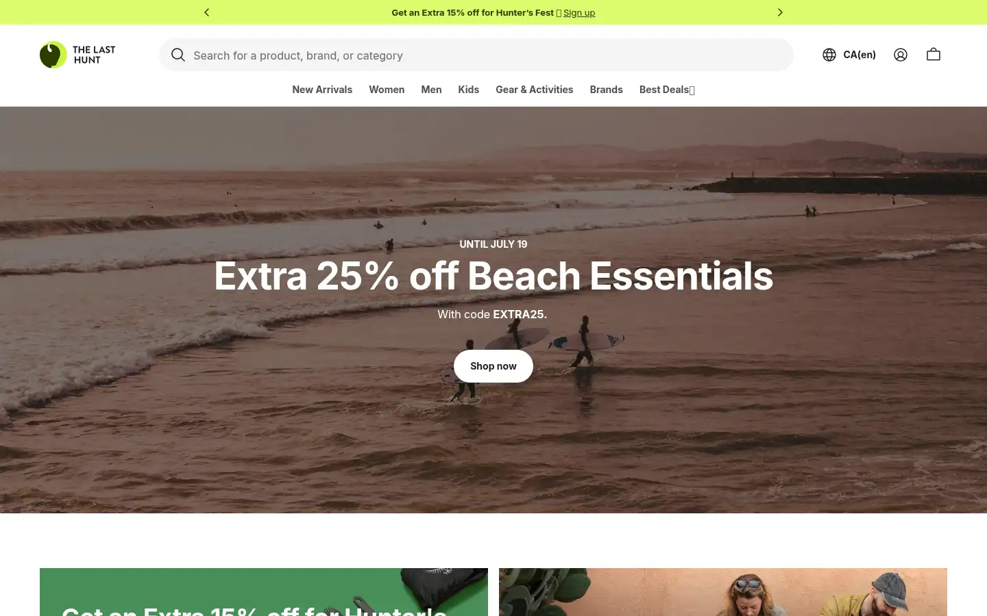 Screenshot of thelasthunt.com
