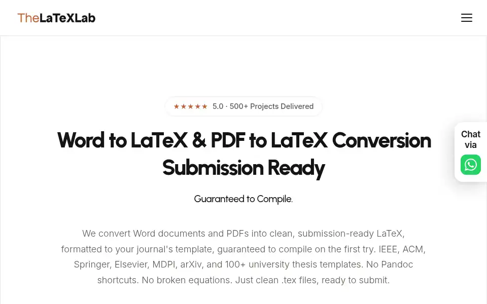 Screenshot of thelatexlab.com