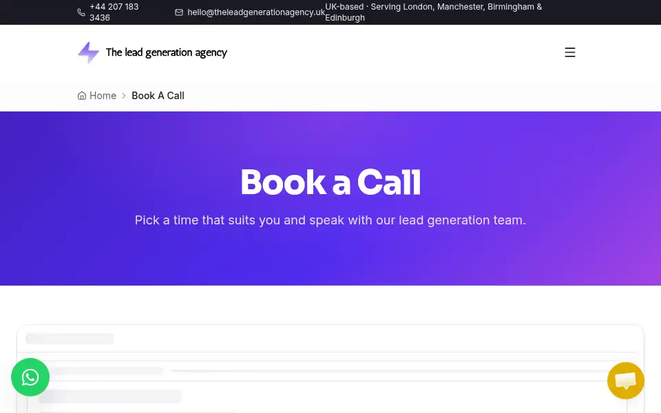 Screenshot of theleadgenerationagency.uk