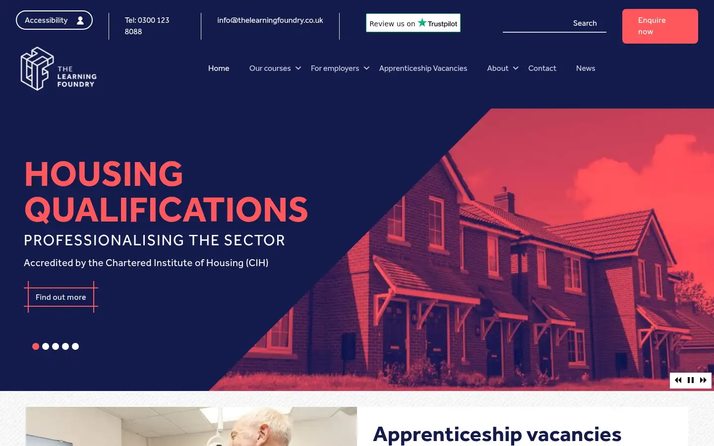 Screenshot of thelearningfoundry.co.uk