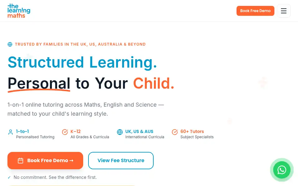 Screenshot of thelearningmaths.com