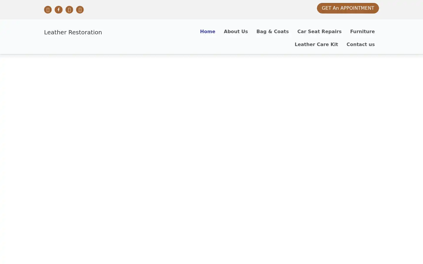 Screenshot of theleatherrestoration.co.uk