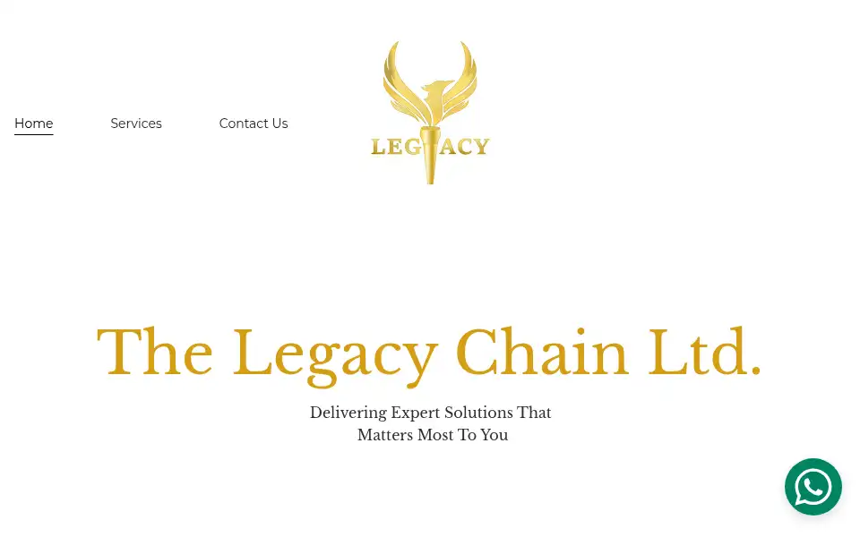 Screenshot of thelegacychain.com