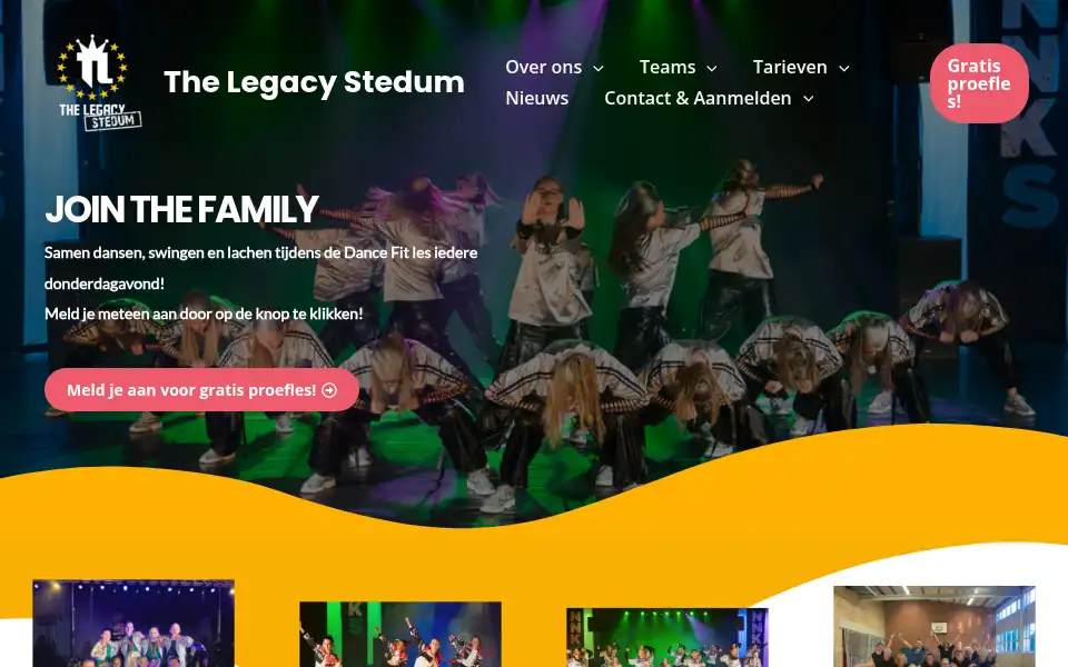 Screenshot of thelegacystedum.nl