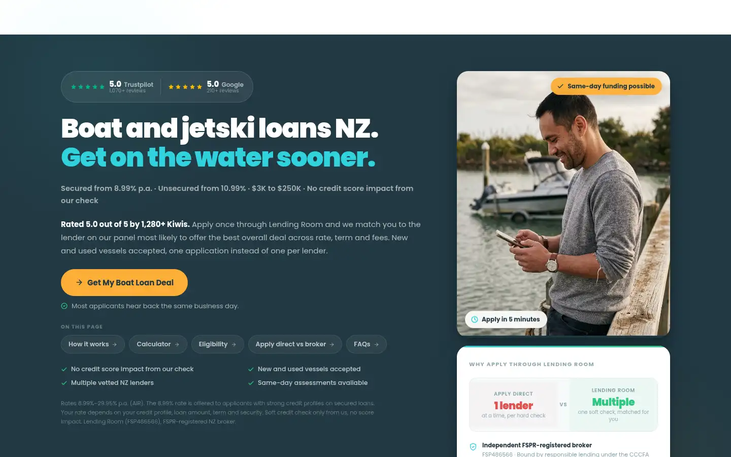 Screenshot of thelendingroom.co.nz