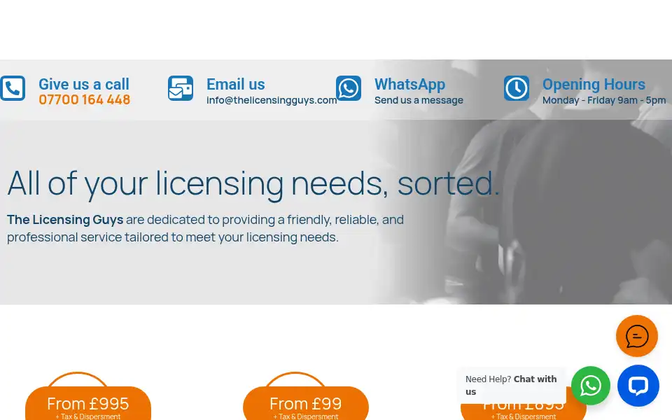 Screenshot of thelicensingguys.com