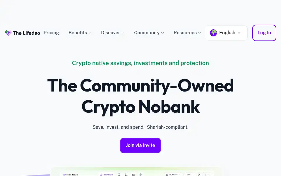 Screenshot of thelifedao.io