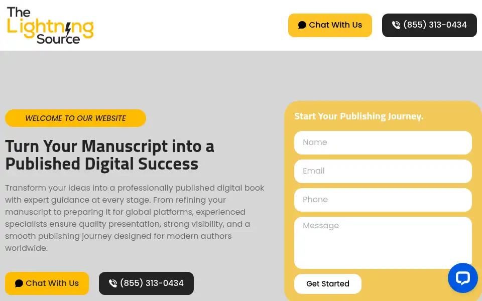 Screenshot of thelightningsource.com