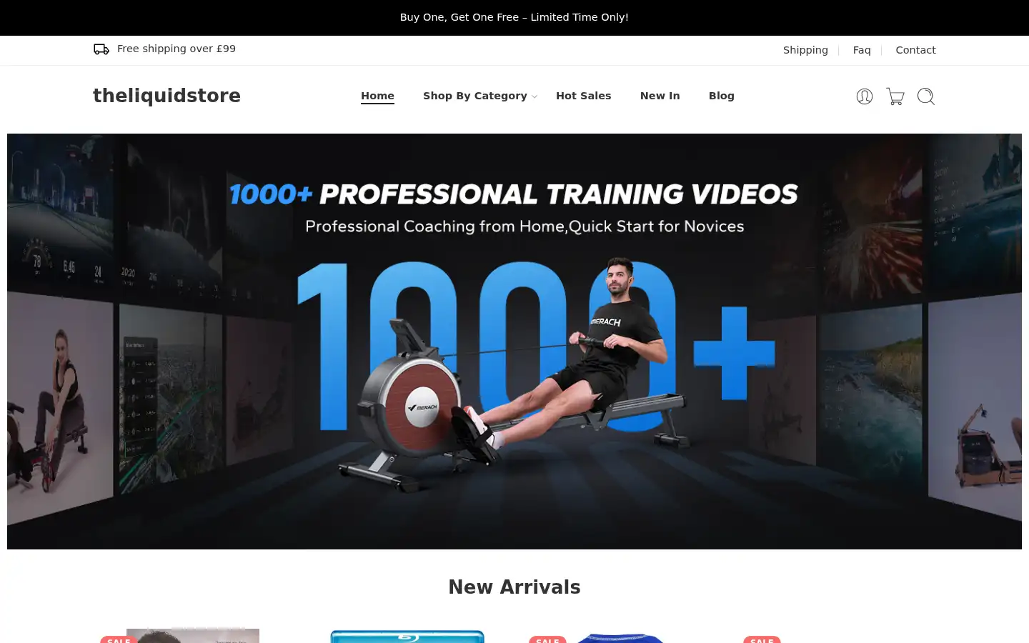 Screenshot of theliquidstore.co.uk