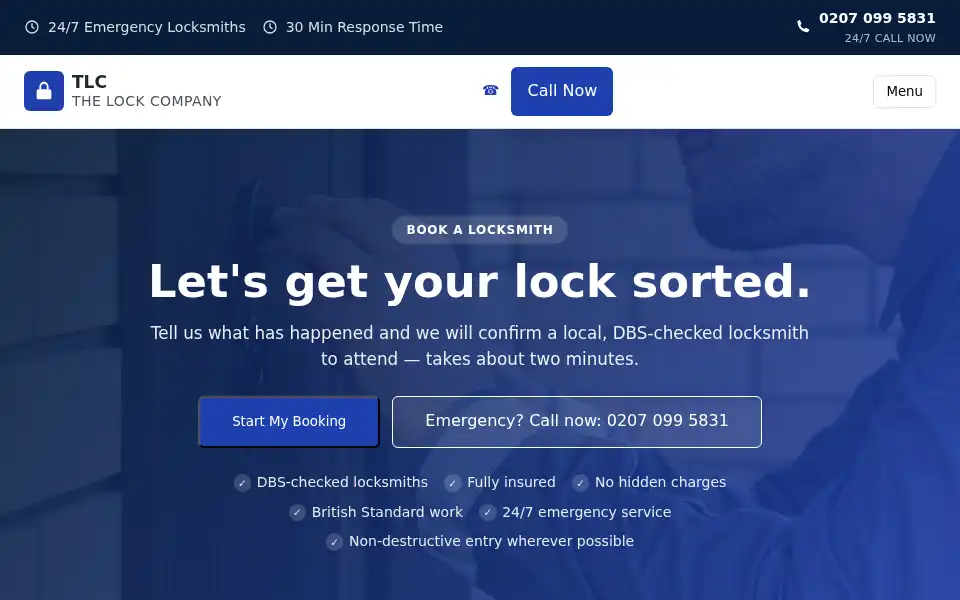 Screenshot of thelockcompany.co.uk