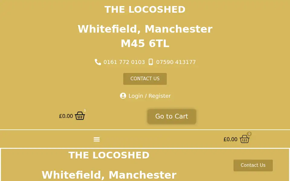 Screenshot of thelocoshedmcr.co.uk
