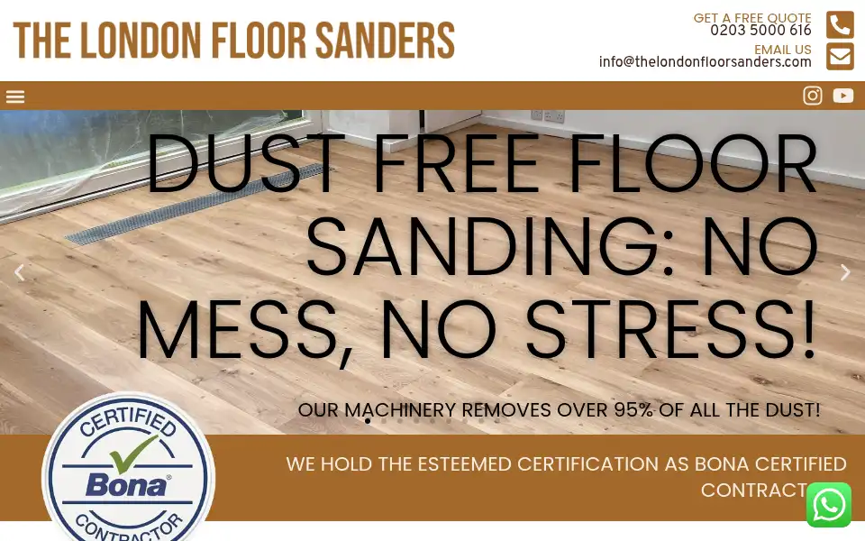 Screenshot of thelondonfloorsanders.com