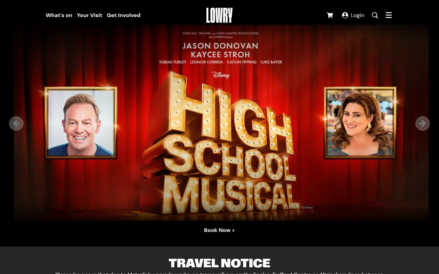 Screenshot of thelowry.com