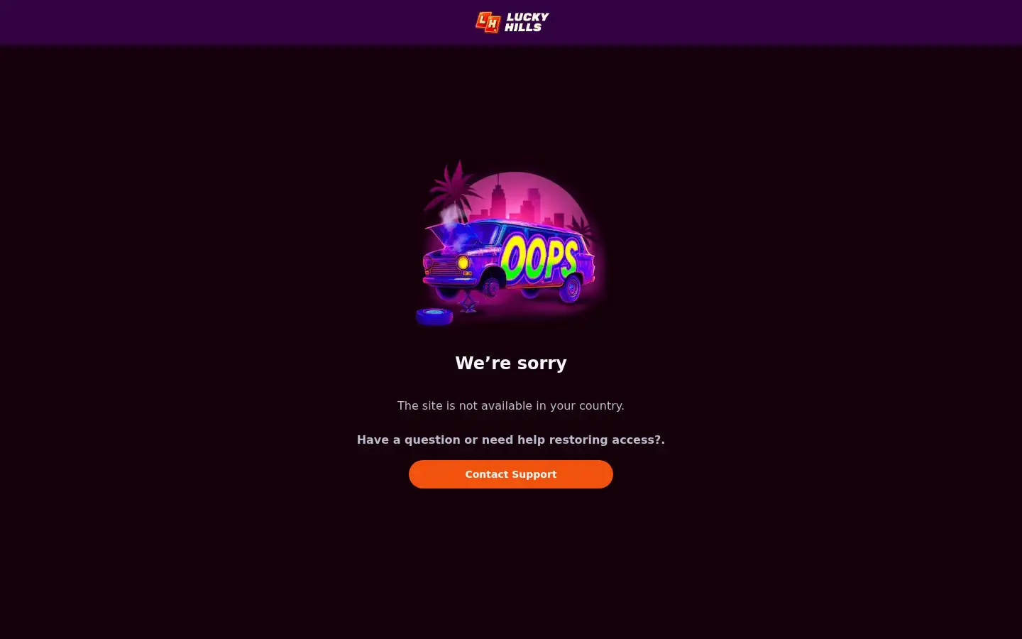 Screenshot of theluckyhills.club