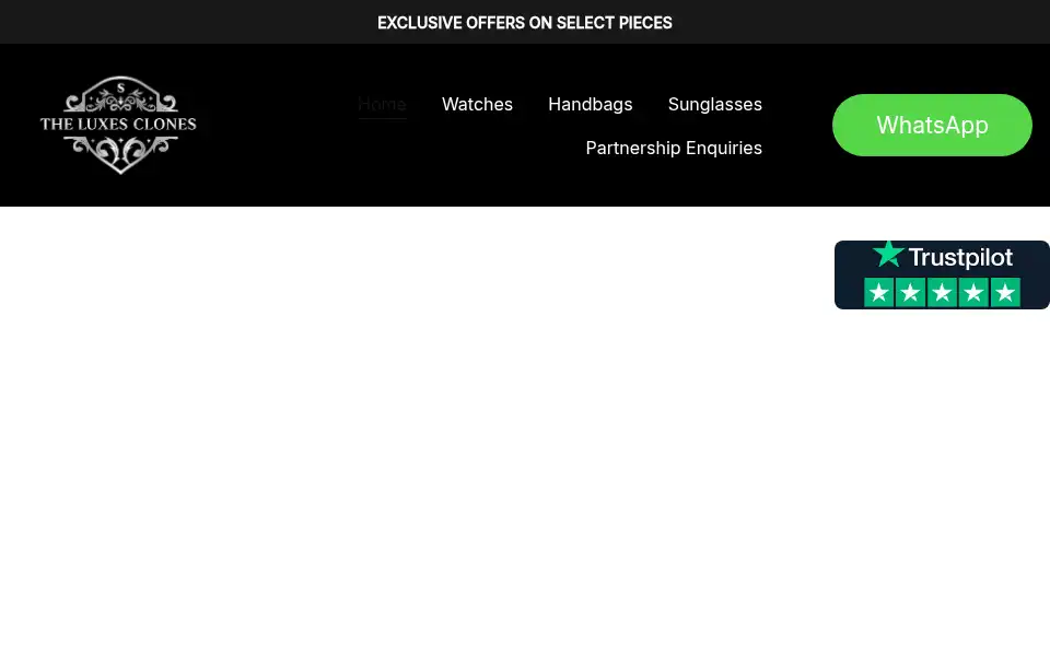 Screenshot of theluxesclones.co.uk