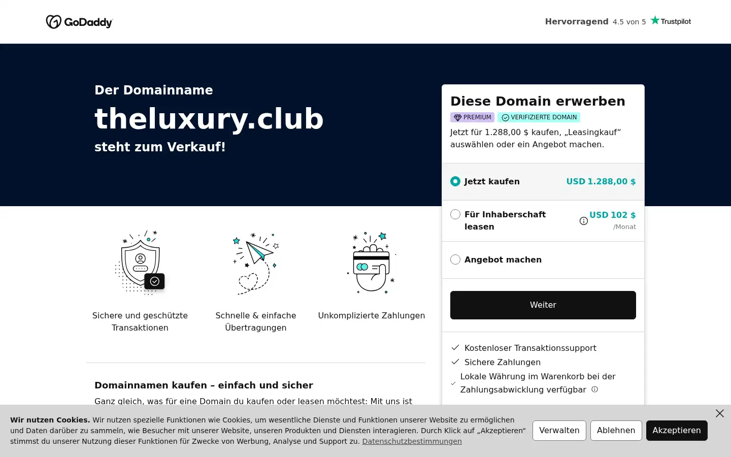 Screenshot of theluxury.club