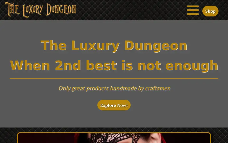 Screenshot of theluxurydungeon.com