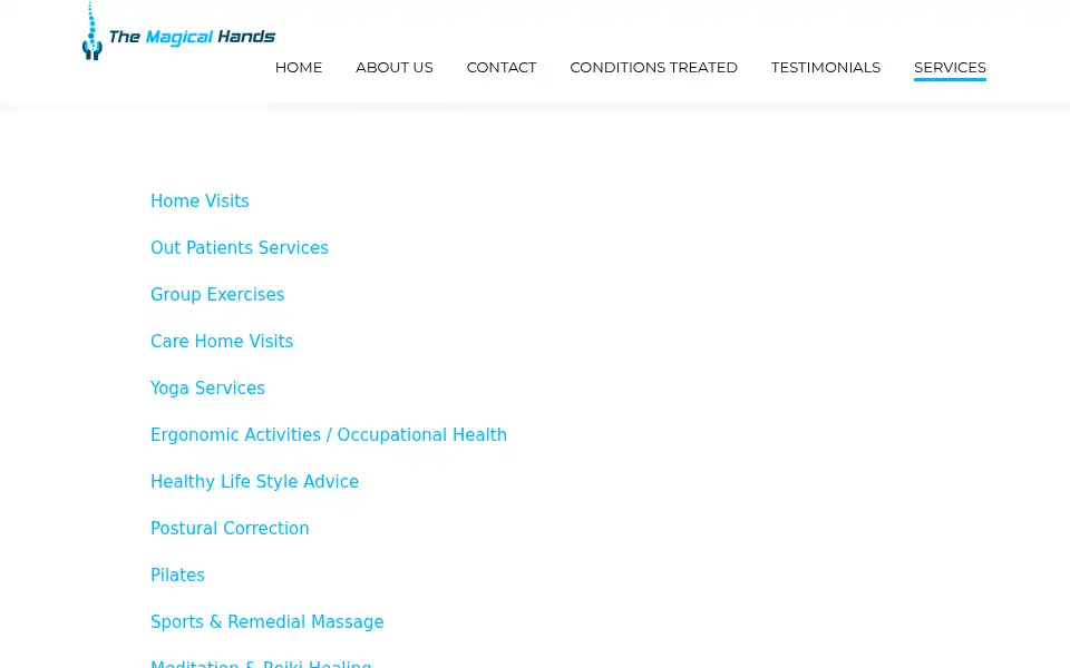 Screenshot of themagicalhand.com
