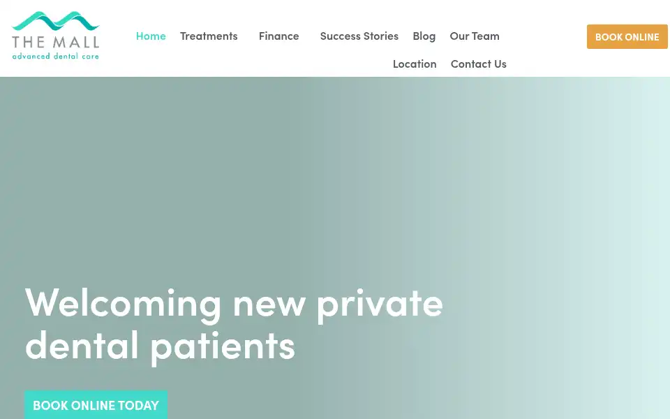 Screenshot of themalldental.co.uk