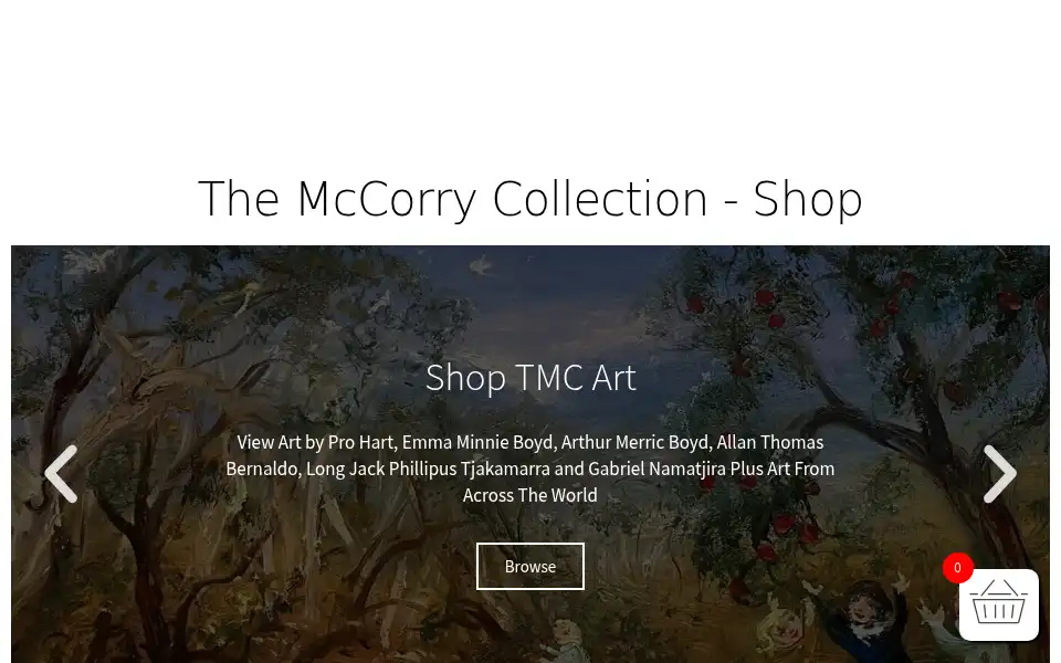 Screenshot of themccorrycollection.com