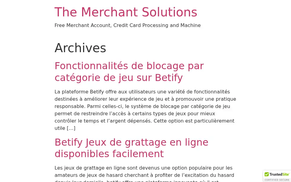 Screenshot of themerchantsolutions.com