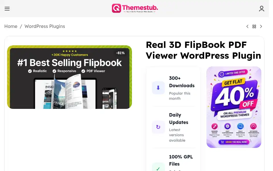 Screenshot of themestub.com