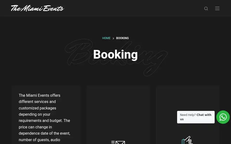 Screenshot of themiamievents.com