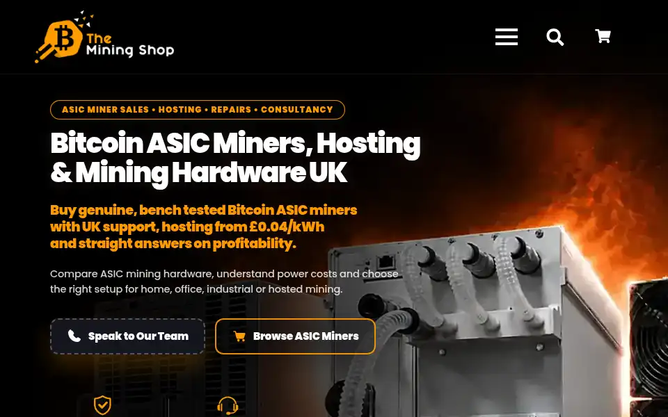Screenshot of theminingshop.co.uk