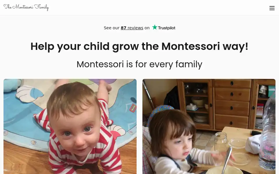 Screenshot of themontessorifamily.com