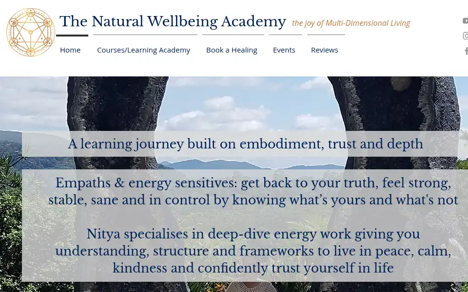 Screenshot of thenaturalwellbeingacademy.com
