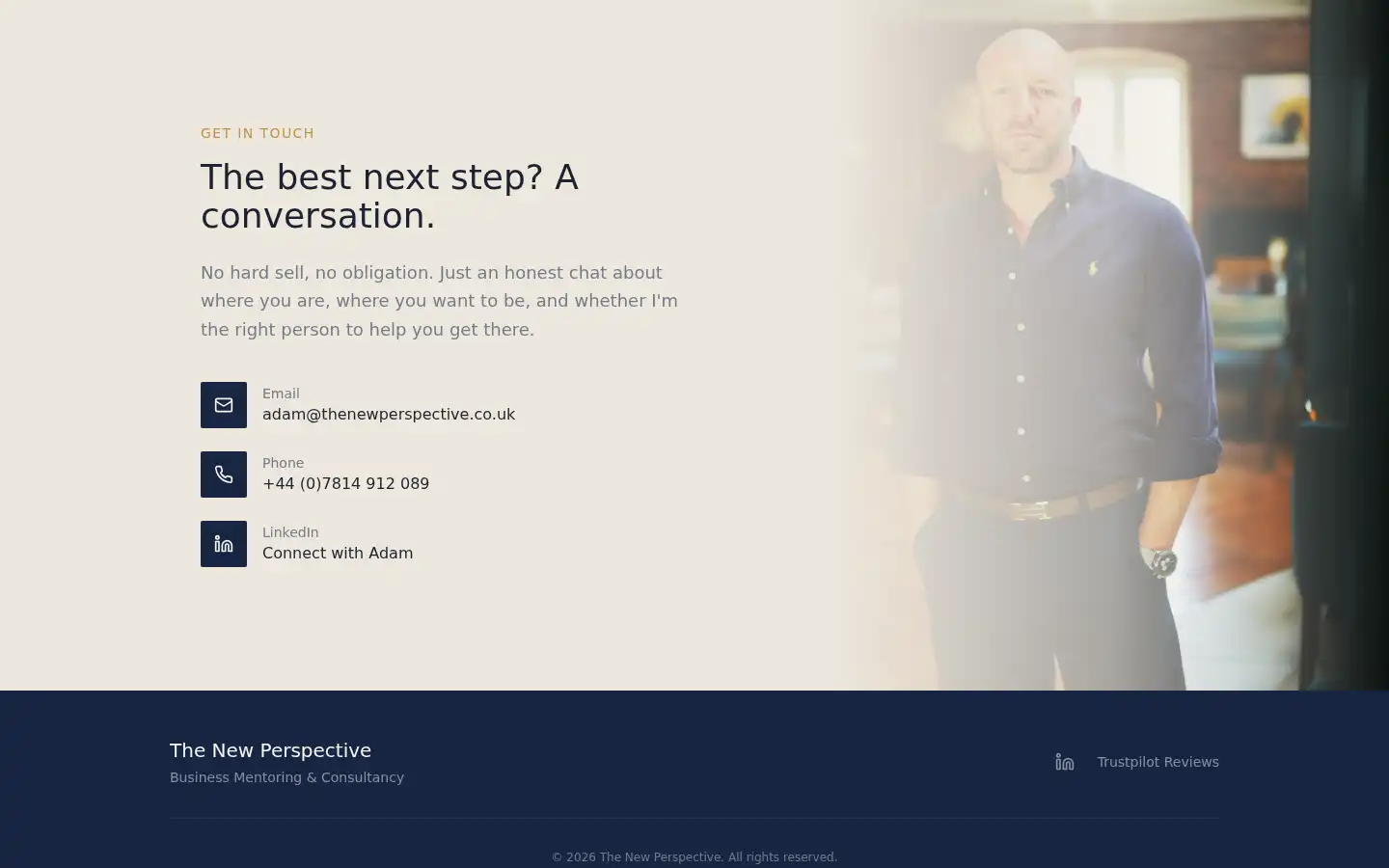 Screenshot of thenewperspective.co.uk