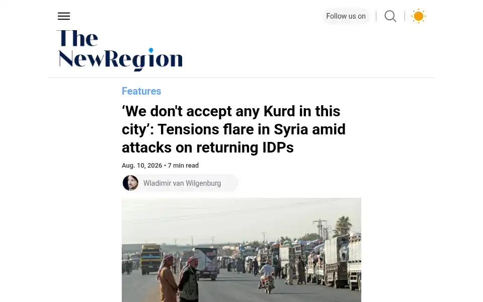 Screenshot of thenewregion.com