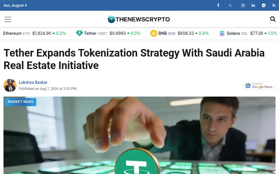 Screenshot of thenewscrypto.com