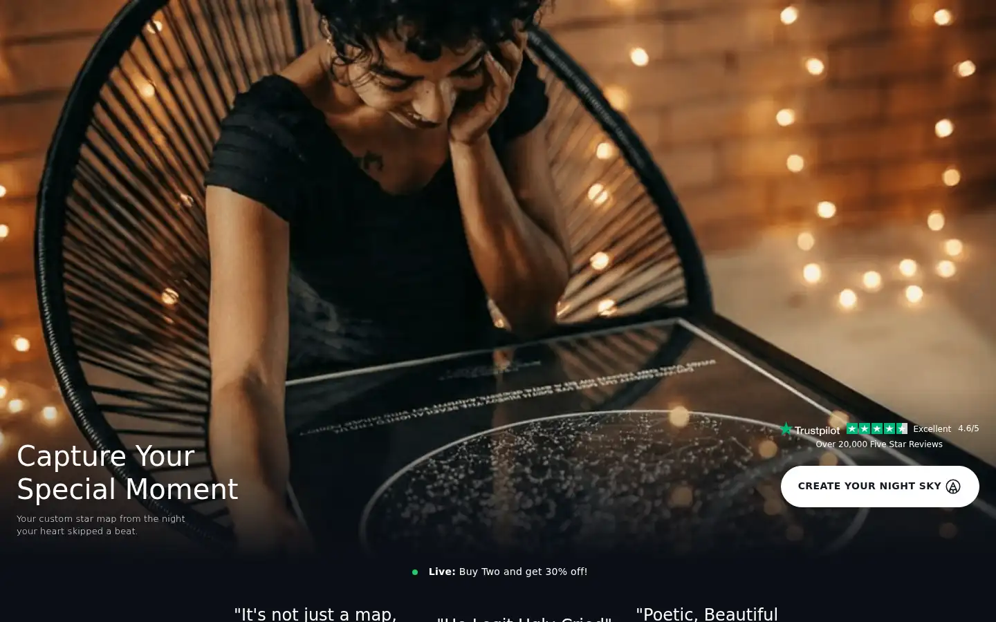 Screenshot of thenightsky.com