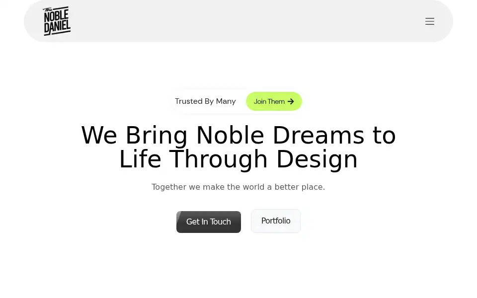 Screenshot of thenobledaniel.co