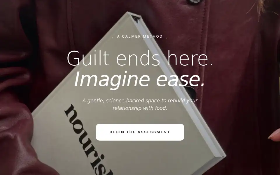 Screenshot of thenourishumethod.com